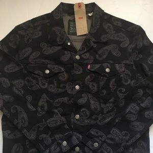 Levi’s paisley black denim jacket size XL men’s